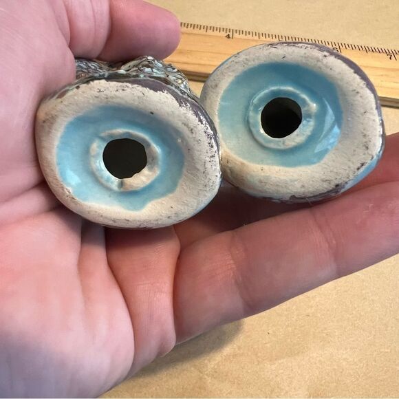 Vintage Teal and Gold Seahorse Salt & Pepper Shakers - Picture 3 of 4